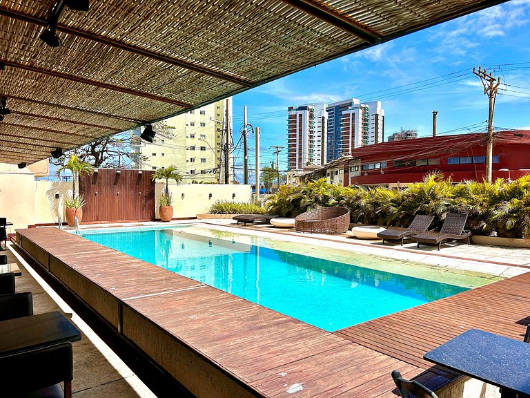 115 Flat decorado próx Praia de Pipeline