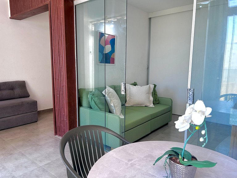 115 Flat decorado próx Praia de Pipeline